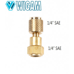 Raccord droit en laiton pour 1/4&rdquo; SAE Femelle X 1/4&rdquo; SAE tournant