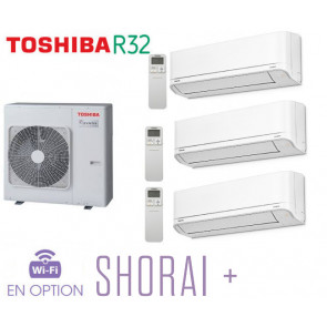 Toshiba SHORAI + Tri-Split RAS-3M26U2AVG-E + 2 RAS-B07J2KVSG-E + 1 RAS- B13J2KVSG-E