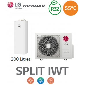Pompe &agrave; Chaleur THERMA V Split IWT 55&deg;C - HU041MR.U20 + HN0613T.NK0 - R32