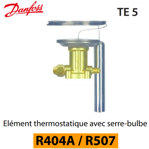 Elément thermostatique TES 5 - 067B3342 - R404A/R507A Danfoss  