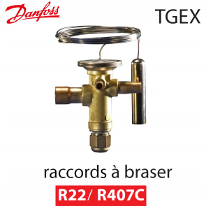 Détendeur thermostatique TGEX 4 - 067N2002 - R22/R407C Danfoss