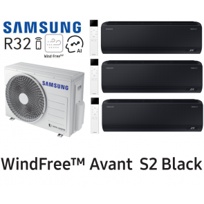 Samsung Mural WindFree&trade; Avant S2 Black Tri-Split AJ052TXJ3KG + 3 AR70F07C1ABNEU