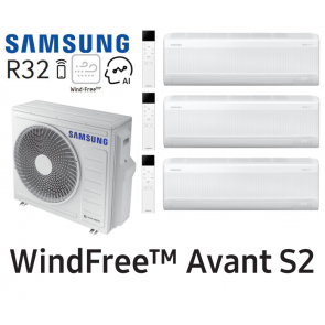 Samsung Mural WindFree&trade; Avant S2 Tri-Split AJ068TXJ3KG + 2 AR70F07C1AWNEU + 1 AR70F12C1AWNEU