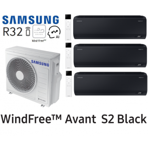 Samsung Mural WindFree&trade; Avant S2 Black Tri-Split AJ068TXJ3KG + 2 AR70F07C1ABNEU + 1 AR70F12C1ABNEU