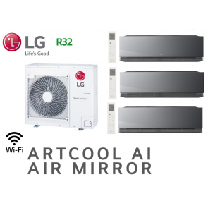 LG Tri-Split ARTCOOL MIRROR AI AIR MU4R27.U24A0 + 3 X AA09SP.NS1