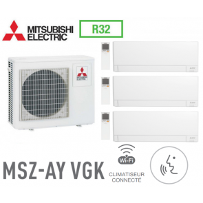 Mitsubishi Tri-split Mural Compact MXZ-3F68VF + 2 MSZ-AY20VGK + 1 MSZ-AY25VGK - R32