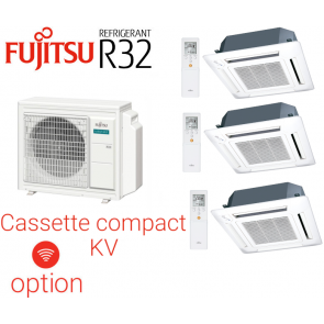 Fujitsu Tri-Split CASSETTES 600 X 600 AOEG24KBCA3 + 2 AUXG07KVLA + 1 AUXG12KVLA