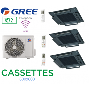 GREE Tri-split CASSETTES FM 36 + 3 FM CST 12 R32 noir
