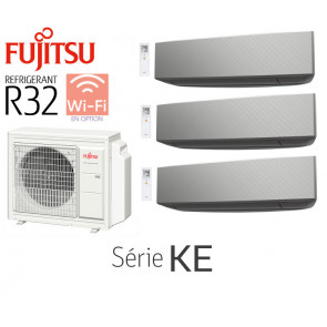 Fujitsu Tri-Split Mural AOY50M3-KB + 2 ASY20MI-KE Silver + 1 ASY25MI-KE Silver