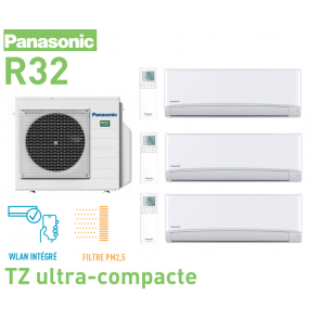 Panasonic Tri-split Mural TZ CU-3Z52TBE + 2x CS-MTZ16WKE + 1x CS-TZ35WKEW R32