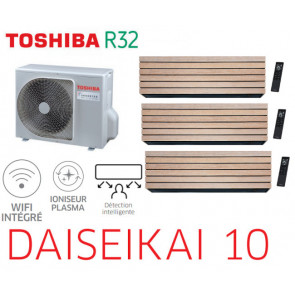 Toshiba Daiseikai 10 Wood Tri-Split RAS-3M26G3AVG-E + 3 RAS-B10S4KVDG-E