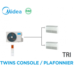 Midea TWINS CURRENT LOOP CONSOLE / PLAFONNIER MO-48N8-R-1 + 2 x MUE-24NX