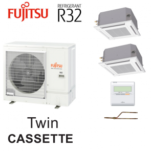 Fujitsu Twin Cassette Compact AOYG36KBTB + 2 AUXG18KVLA