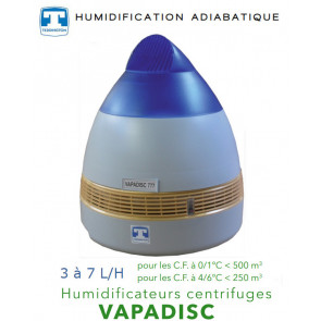 Humidificateur centrifuge 3 à 7 L/H -  VAPADISC 777 de Teddington