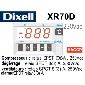 Régulateur digital XR70D-5N0C1 de Dixell