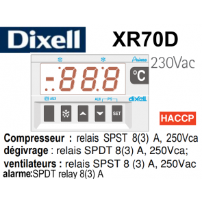 Régulateur digital XR70D-5N0C0 de Dixell
