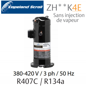 Compresseur COPELAND herm&eacute;tique SCROLL ZH11 M4E-TWD 524