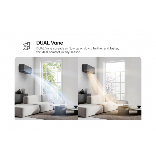 LG ARTCOOL AI Mirror Split Air Conditioner 2.5 kW AA09SP – warm&cold