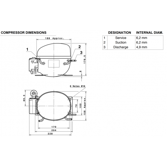 Compresseur Cubigel NUY70RA - R290