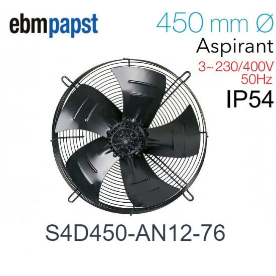 Grille de ventilateur Ebmpapst 64378-2-4039 106FG0037 pour hélice de 450 mm  PIECE D'ORIGINE