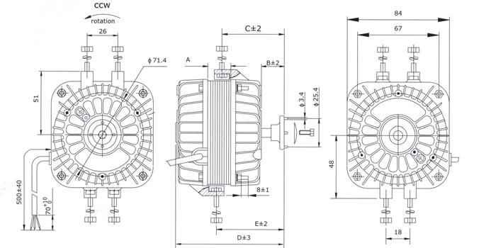 CatersparesUK 34W Universal Refrigerator Fan Motor – For Fridge / Freezer – Multifit